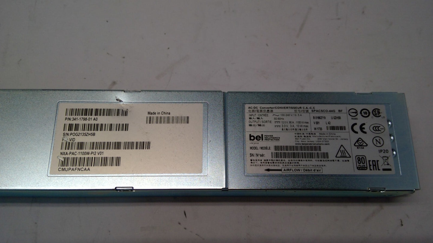 Cisco Bel NXA-PAC-1100W-PI2 1100w Nexus AC Port Side Intake PSU 341-1798-01