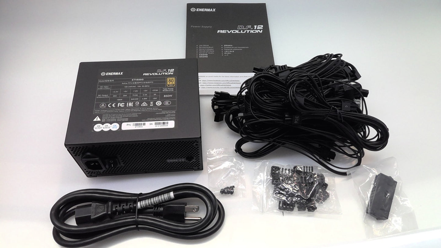 NEW Enermax ETV850G Revolution D.F.12 Power Supply 850W 80 PLUS Gold