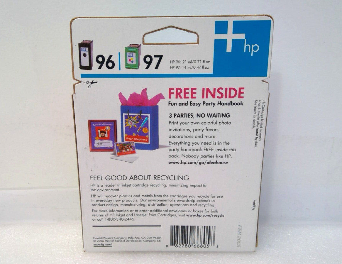 NEW Genuine HP 96 Black + 97 Tri-color Ink Combo Pack Cartridges EXPIRED 2008