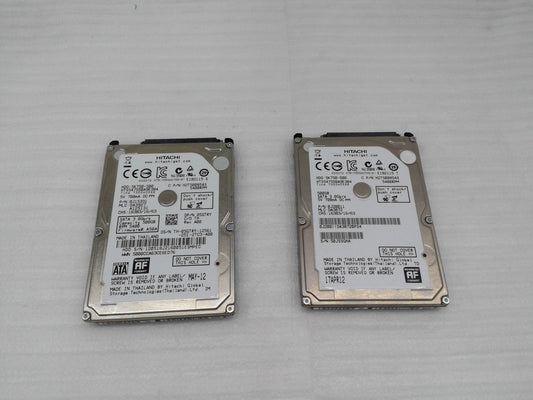 Lot of 2 Hitachi 5K750-500 500GB 2.5" SATA HDD 7200RPM 3Gbps HTS547550A9E384