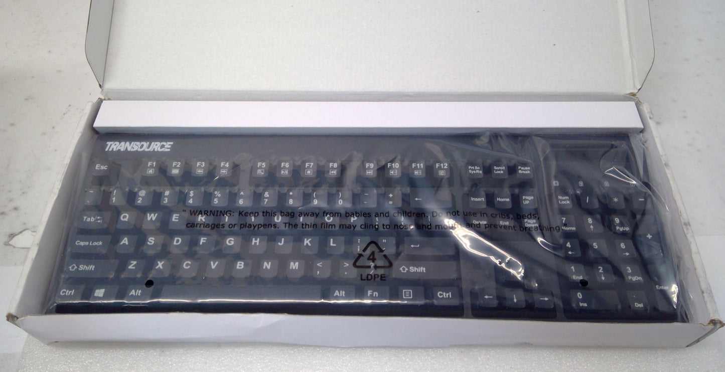 LOT OF 10 -Open Box- Transource Wired Smartcard Reader Keyboard AKB-630SB-TS