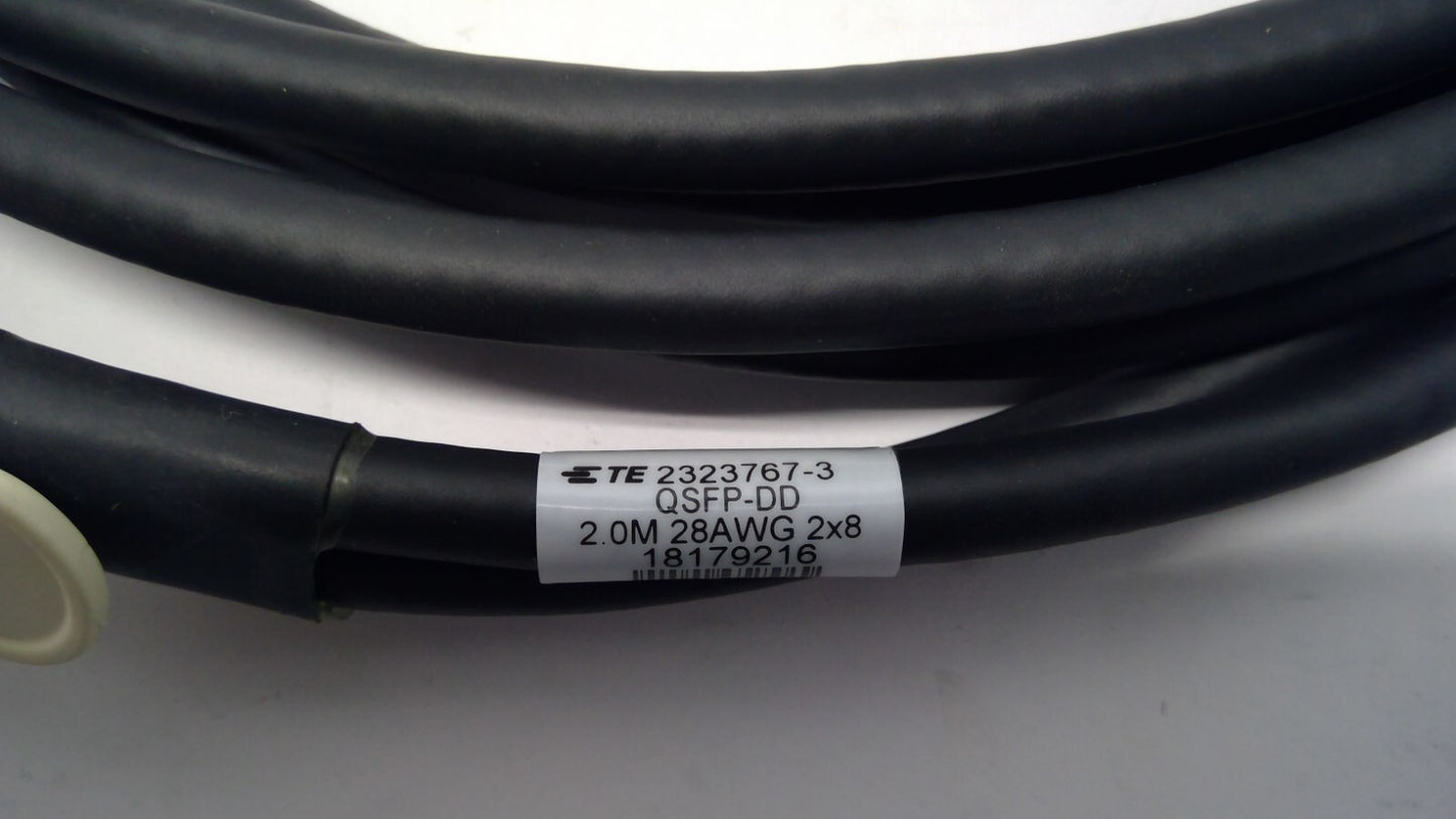 TE Connectivity 2323767-3 400G QSFP-DD 28AWG 2-8PR 2.0M DAC Cable