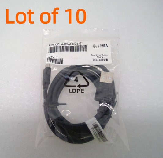 *10x* New Zebra CBL-MPV-USB1-01 USB-C Cable for ZQ210 ZQ220 ZQ120 Mobile Printer