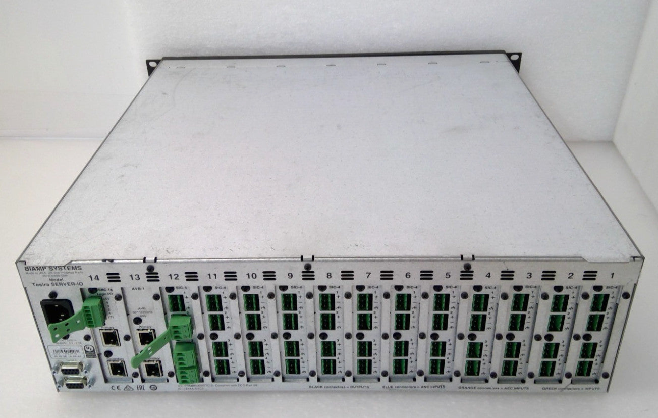 Biamp Systems Tesira SERVER-IO DSP Network Server w/ 12x SIC-4, 1x AVB-1/SNC-1a