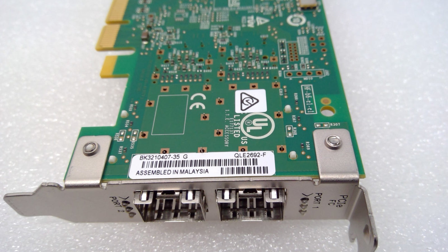 QLogic QLE2692-F Dual-Port 16Gb Fibre Channel HBA PCIe 3.0 x8