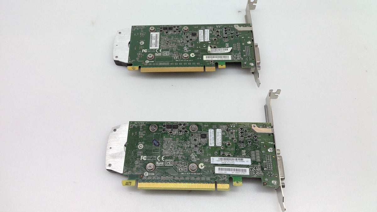 Lot of 2 HP NVIDIA Quadro 400 512MB GDDR3 Graphics Card 64229-001 High Profile