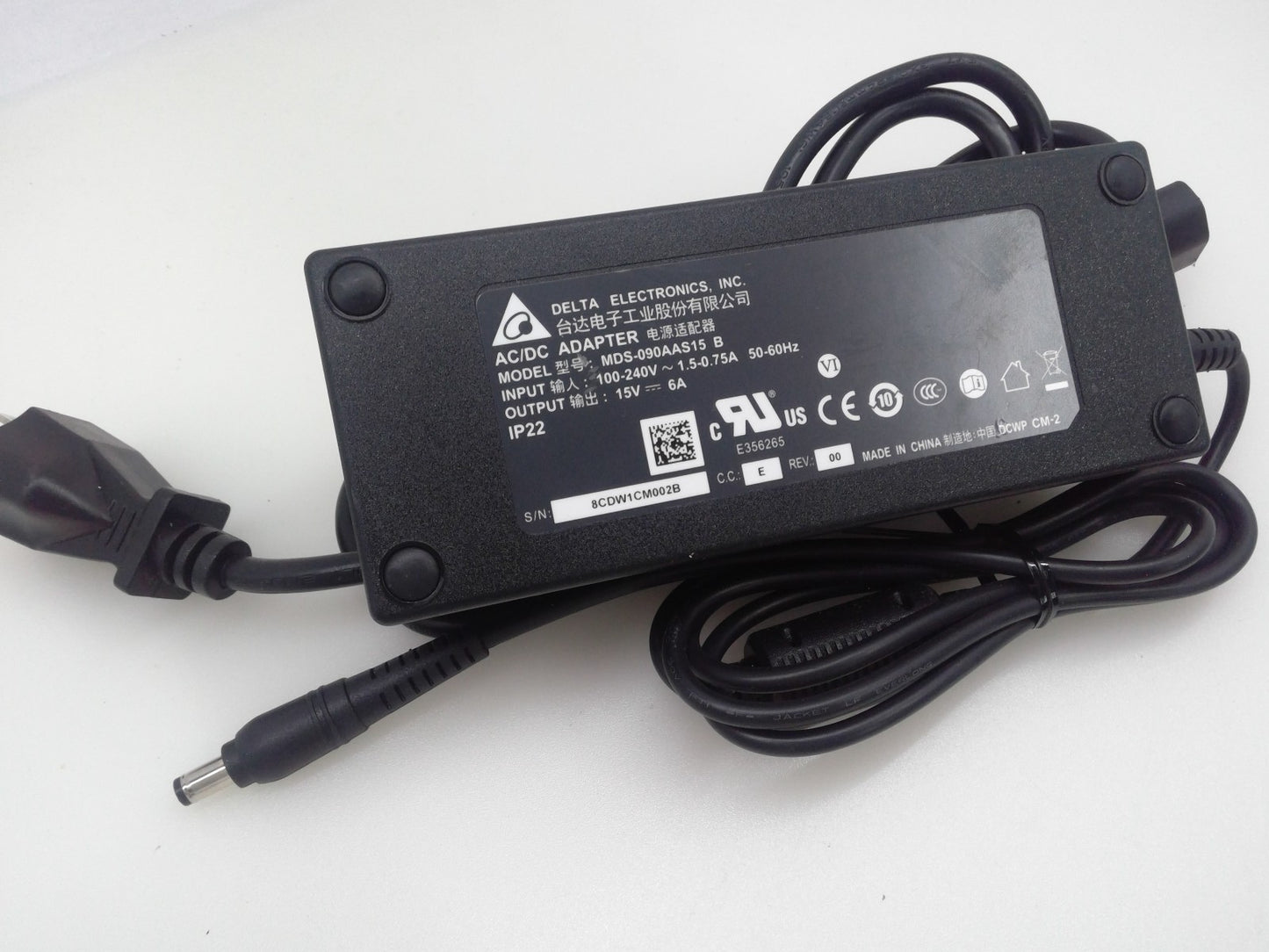 Genuine DELTA 15V 6A MDS-090AAS15 B Power Charger  AC Adapter 5.5x2.5mm