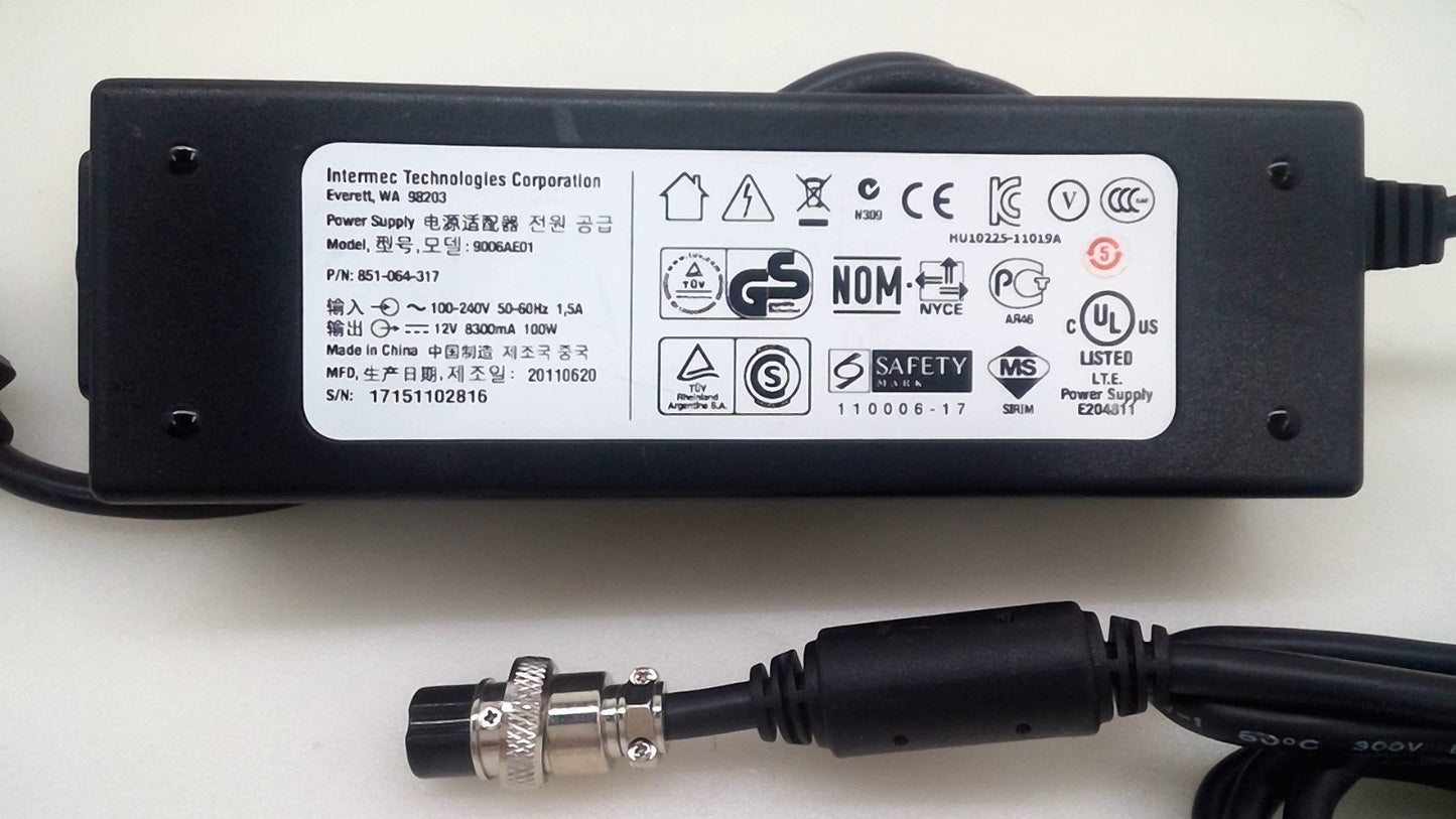 Intermec Technologies 9006AE01 Power Supply 4-Pin Holes  12V 8.3A 100W
