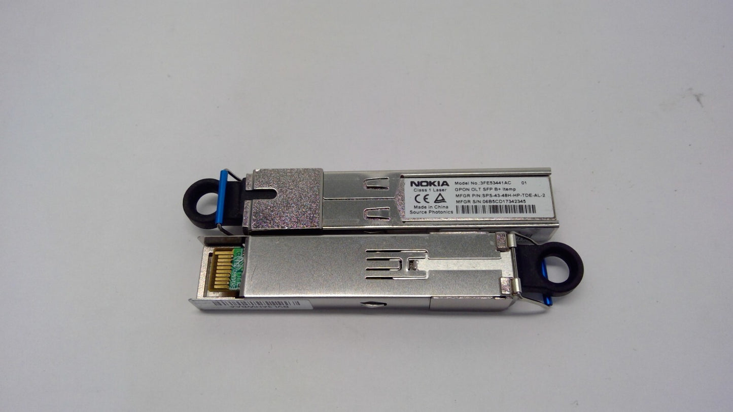X10 Genuine Nokia Alcatel-Lucent 3FE53441AC GPON OLT SFP B+ I-Temp 20km Module