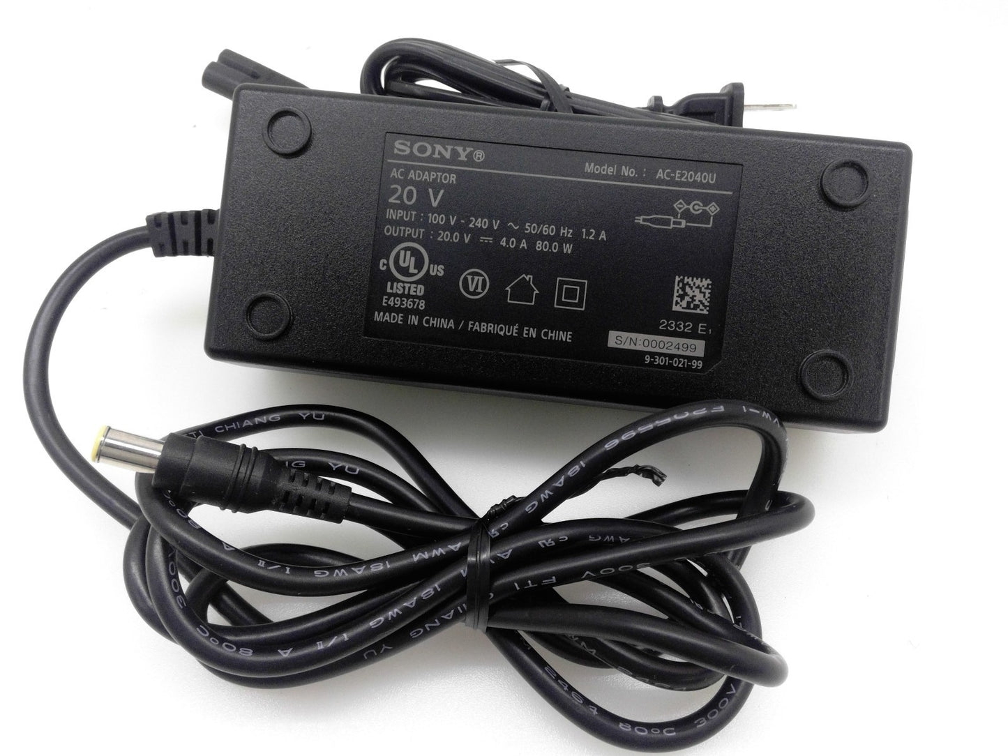 Genuine Sony AC Power Adapter AC-E2040U for Speaker SRS-XG500 20V 4.0A 80W