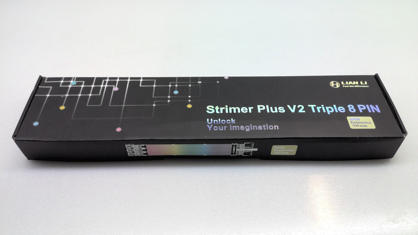 LIAN LI STRIMER PLUS V2 Triple 8 PIN Extension Light Cable PW12-PV2 Black Open B