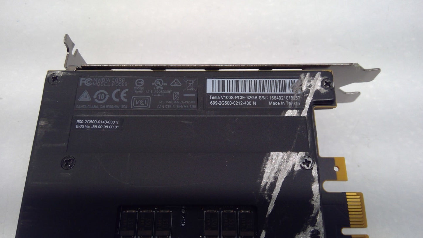 NVIDIA Tesla V100S 32GB HBM2 Passive CUDA GPU PCIe Graphics Card Dell 7F5V4