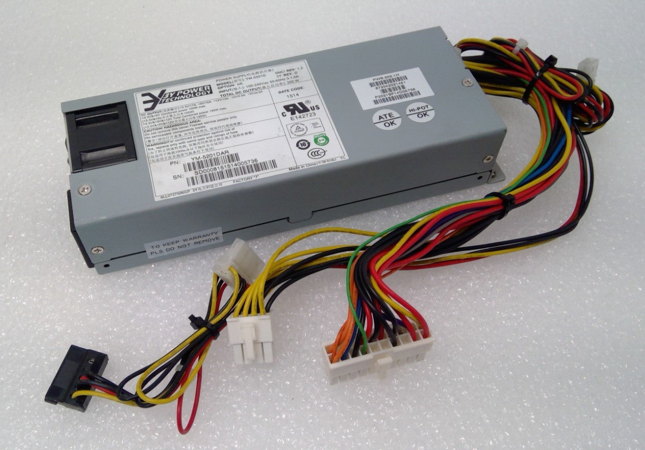 3Y Power Technology YM-5201D AR 200W Supermicro PWS-202-1H Server Power Supply