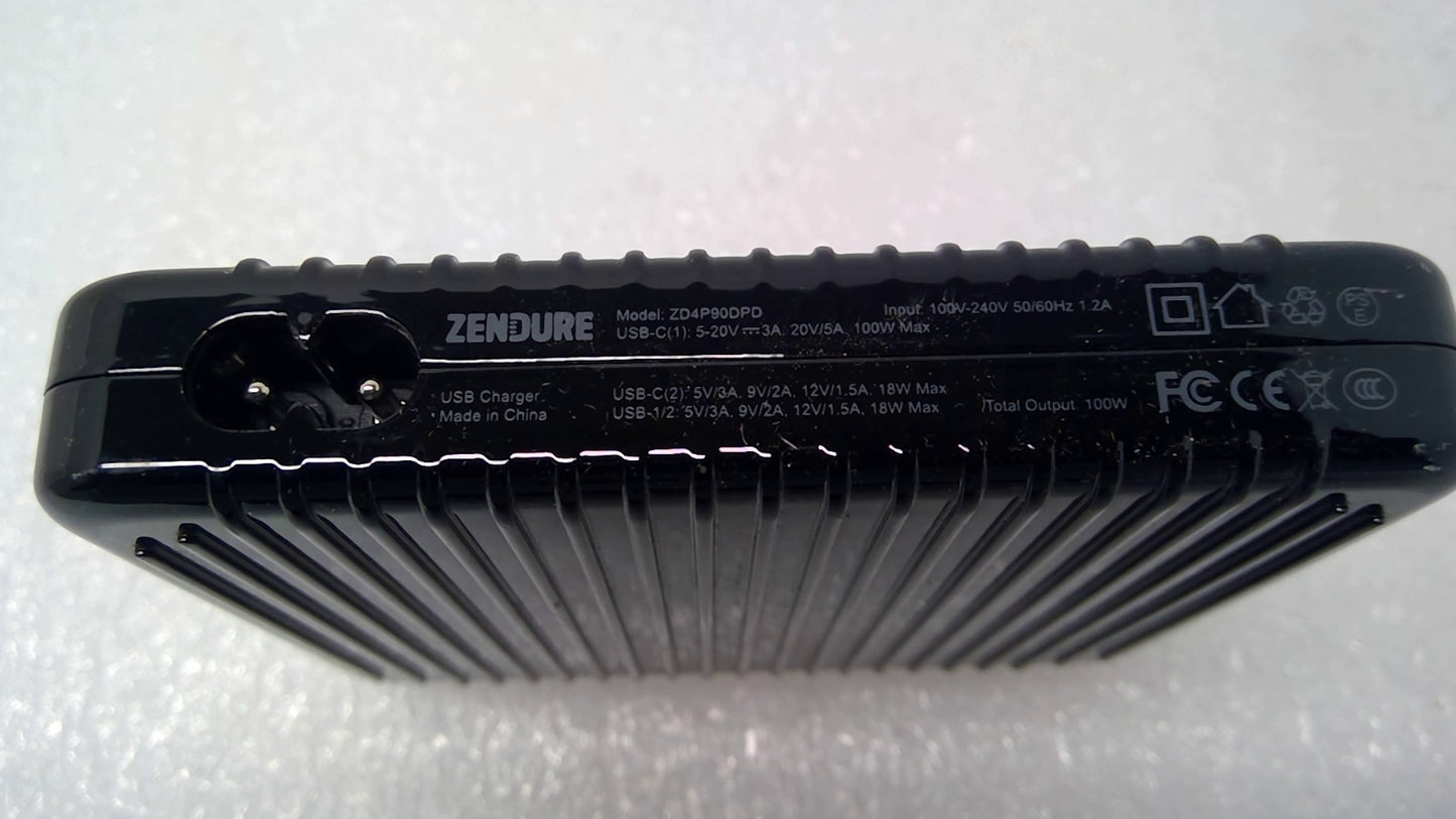 Zendure SuperPort 4 100W USB-C PD Desktop Charger ZD4P90DPD Black 4-Port MacBook
