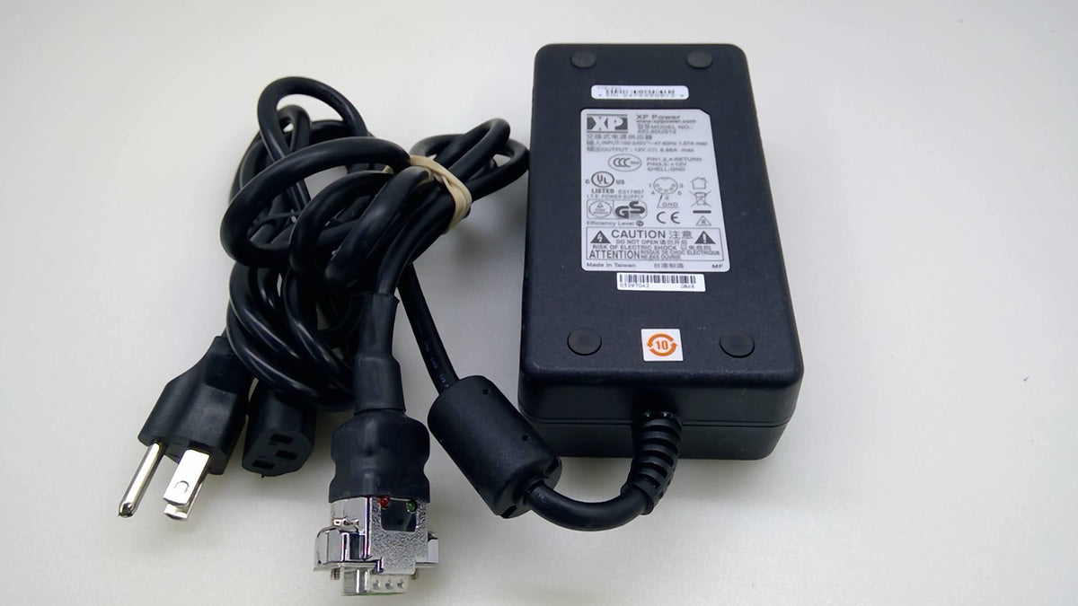Genuine XP Power AEL80US12 80W 12V 6.66A AC/DC Power Supply w/ Locking Plug