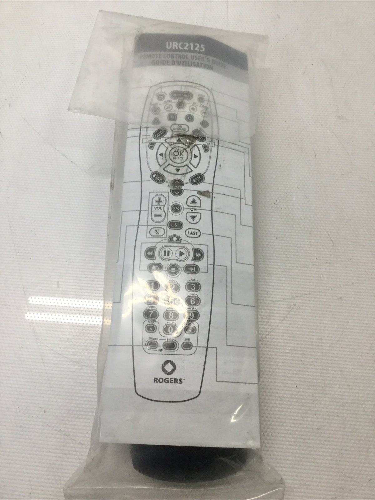 Rogers URC2125 Remote Control | Atlas OCAP 5-Device Universal