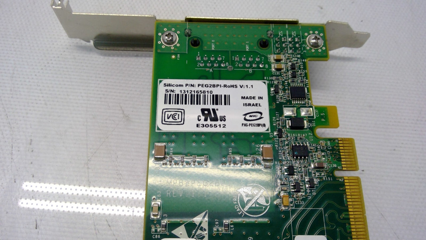 Silicom PEG2BPI-RoHS V:1.1  Ethernet Bypass Adapter 340-1117-00