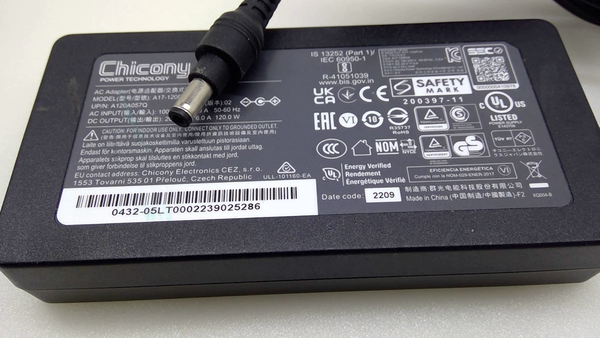 Chicony A17-120P2A 120W 20V 6A AC Power Adapter Charger for ASUS ROG NUC