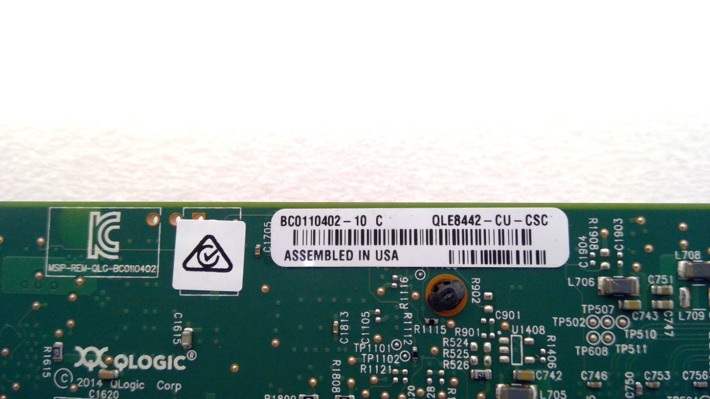 QLogic QLE8442-CU-CSC Dual-Port 10GbE SFP+ PCIe x8 NIC High Profile Full Height