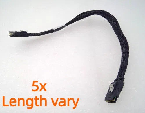 Lot of 5 Internal Mini-SAS Cable SFF-8087 to SFF-8087 30AWG *Random Lengths*