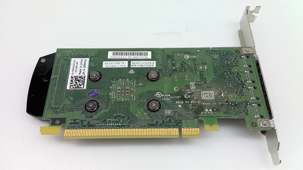 DELL 9NPC8 NVIDIA NVS 510 2GB GDDR3 4xMiniDP HIGH-PROFILE GRAPHICS CARD