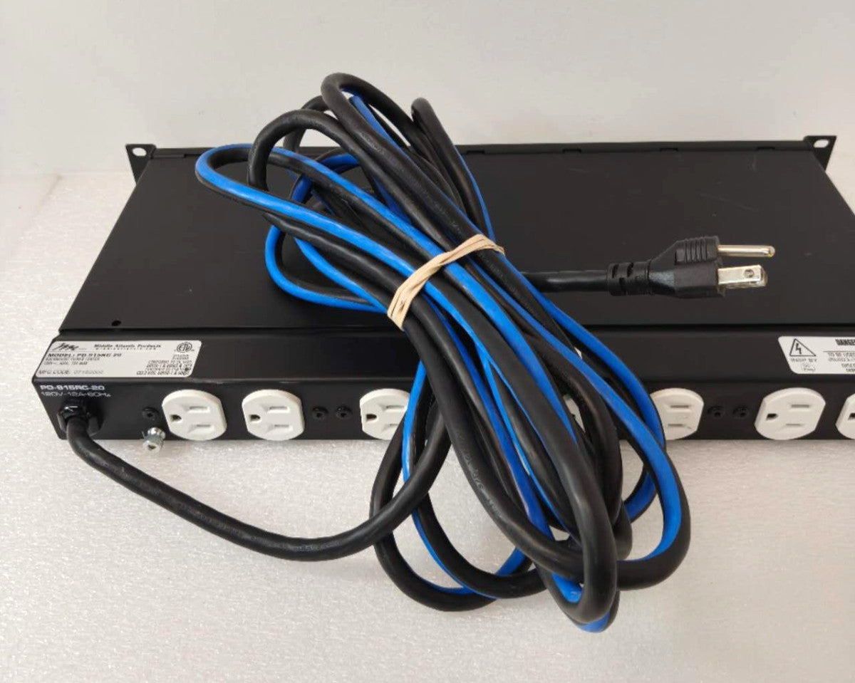 Middle Atlantic PD-915RC-20 1RU Rack Mount PDU Power Distribution Unit Surge