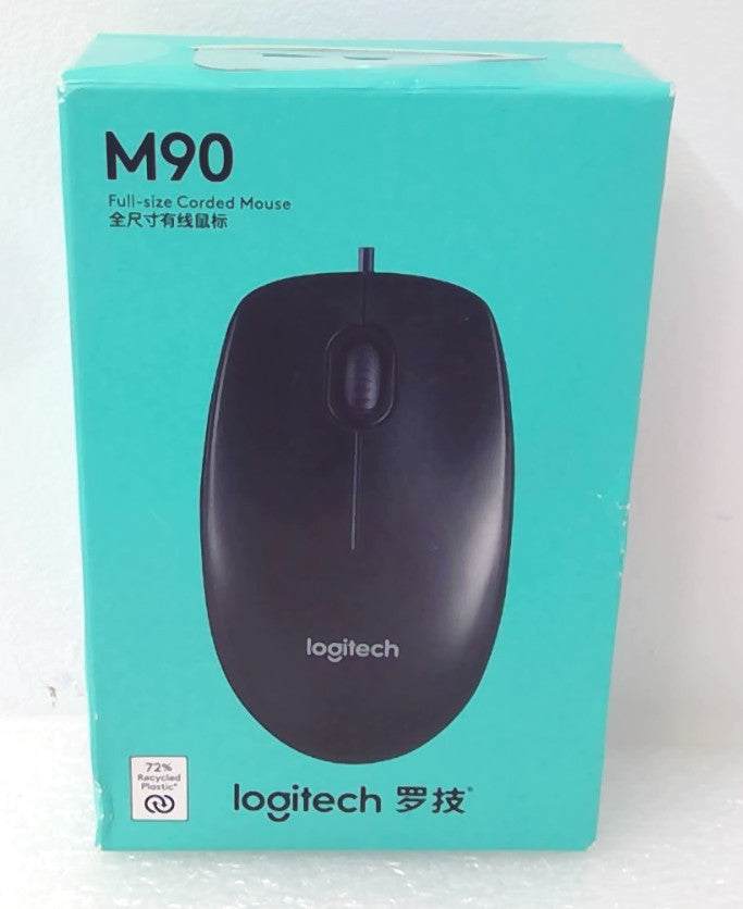 NEW Logitech M90 Wired Mouse Black (910-001970)