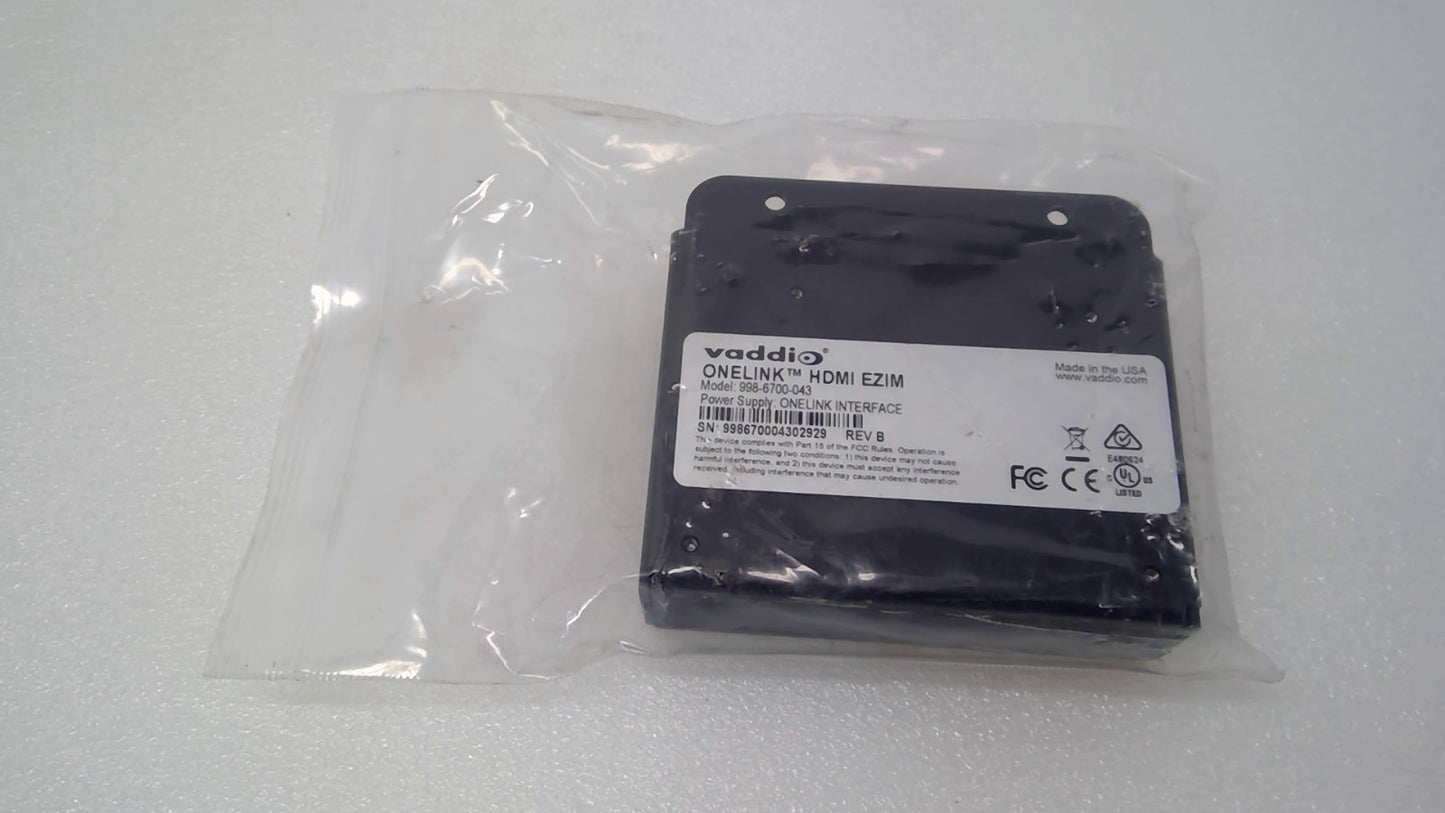 Vaddio 998-6700-043 OneLINK HDMI EZIM Camera Interface Module ONLY