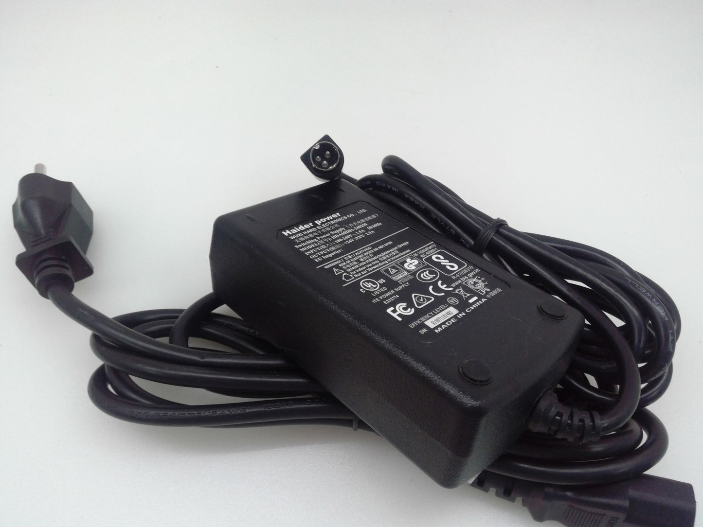 Haider Power HDA60D01-240250 3-Pin 24V 2.5A 60W Switching Power Supply