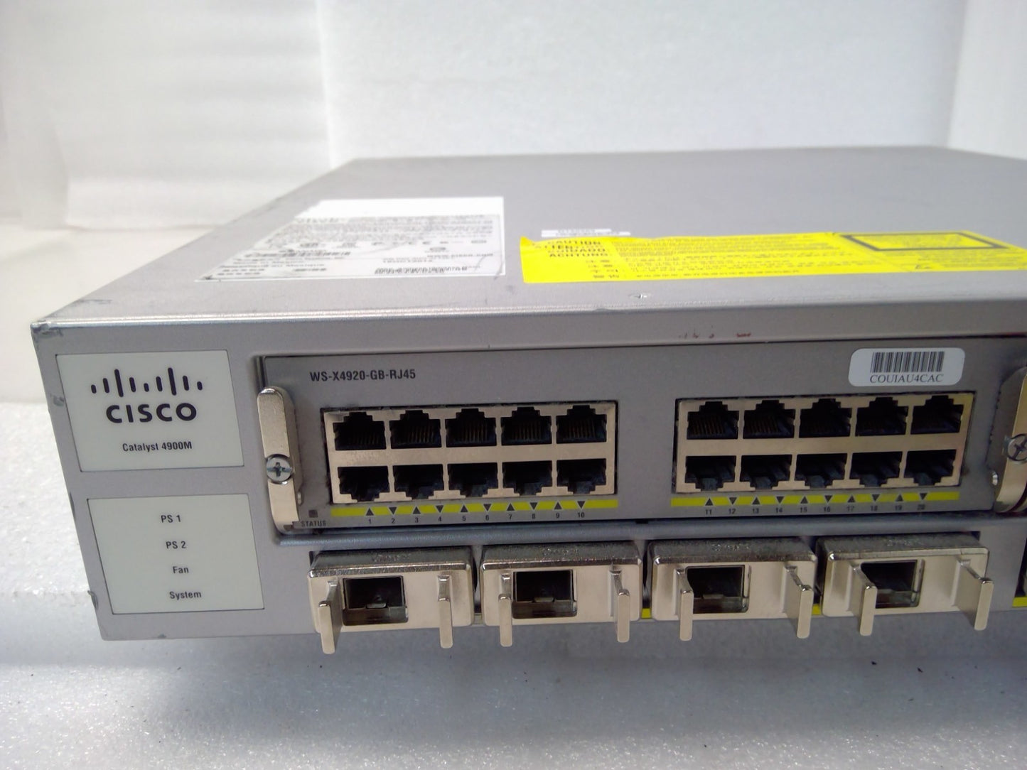 Cisco WS-C4900M V12 W/ 2xPWR-C49M-1000AC 12XCVR-X2-SFP10G Ethernet Switch