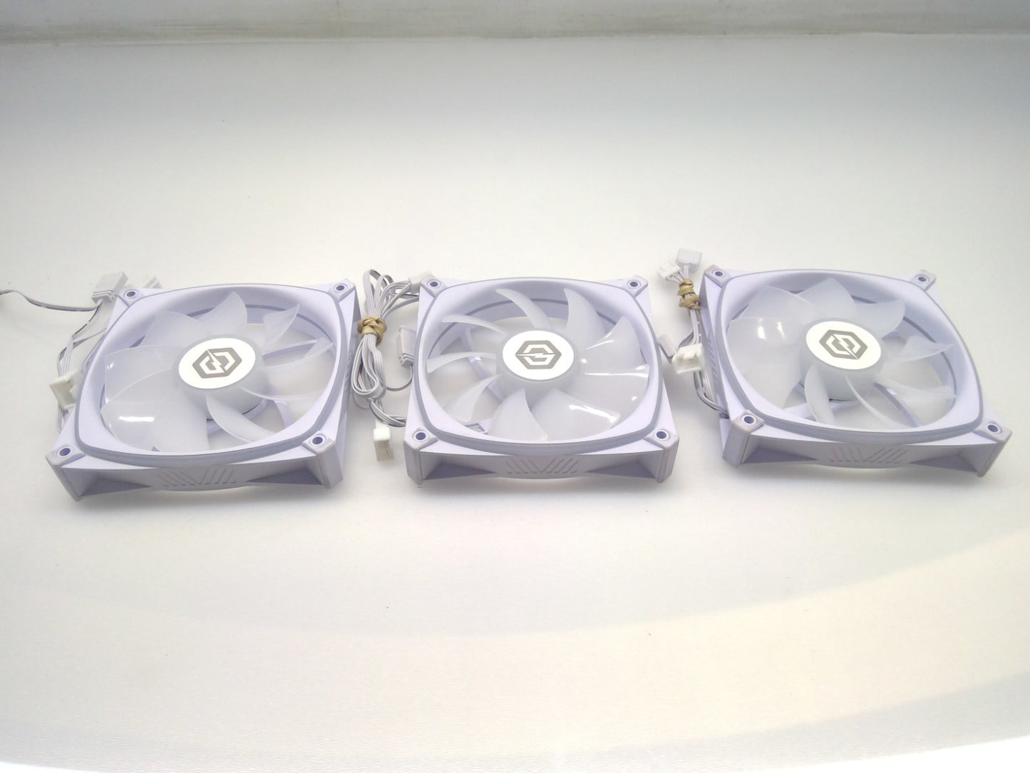 Lot of 3 CYBERPOWER PC  Hydraulic Bearing Case Cooling FANS White