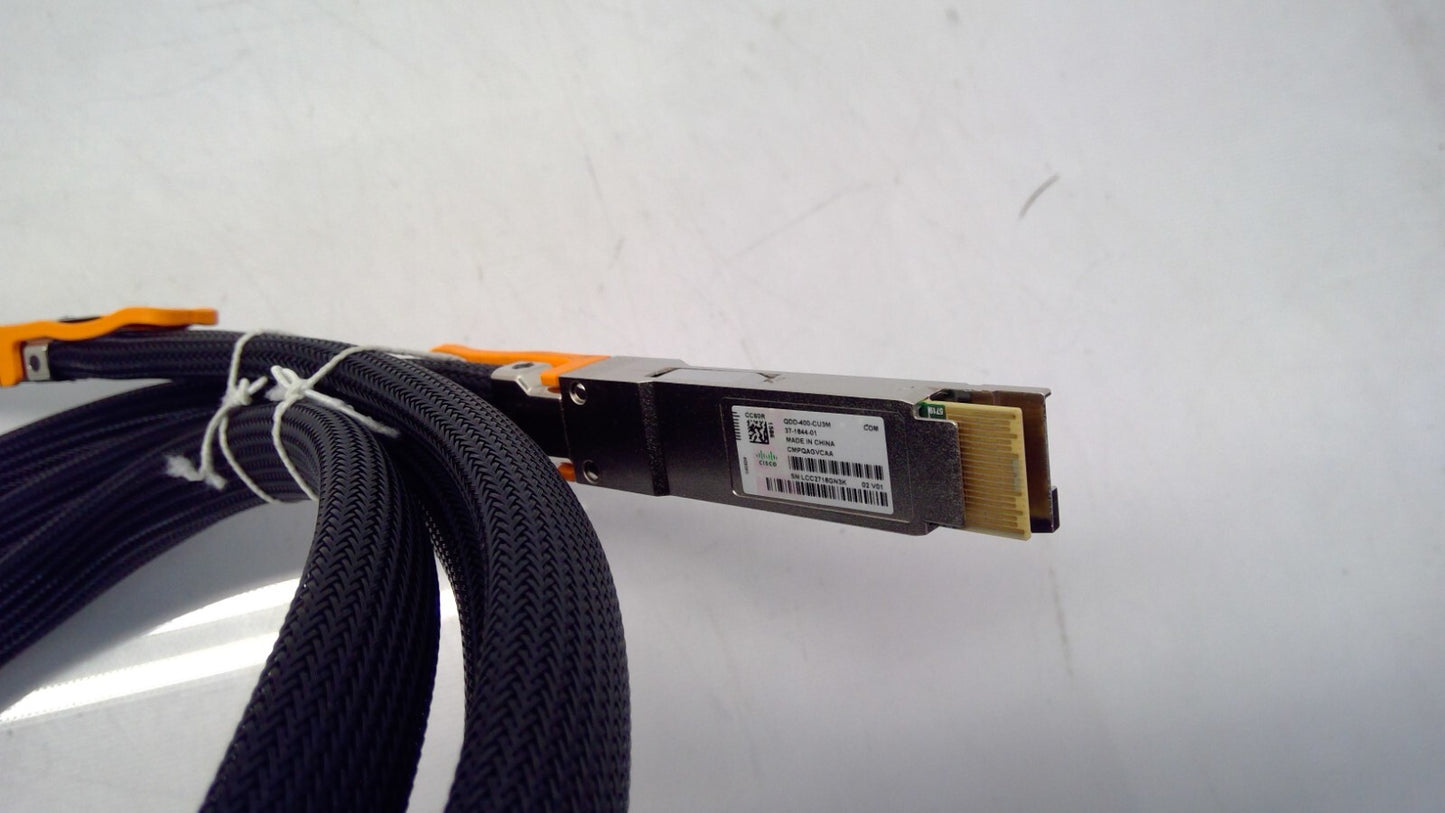 Genuine Cisco QDD-400-CU3M 37-1844-01 400G to 400G 3M DAC Passive Cable