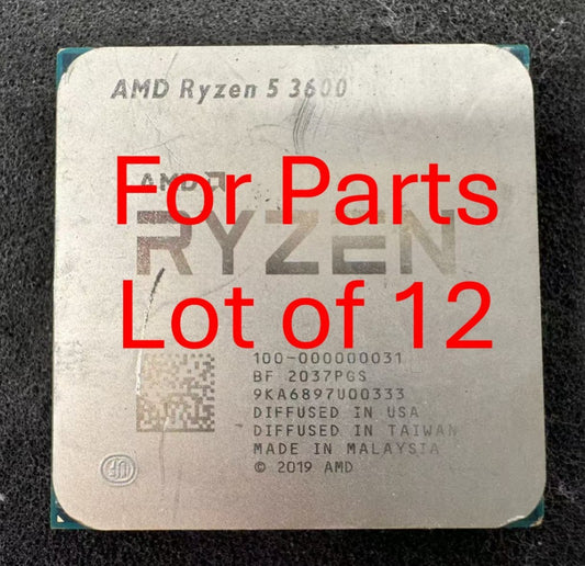 For Parts lot of 9 AMD Ryzen 5 3600 CPU (4.2GHz, 6 Cores, Socket AM4) Not work