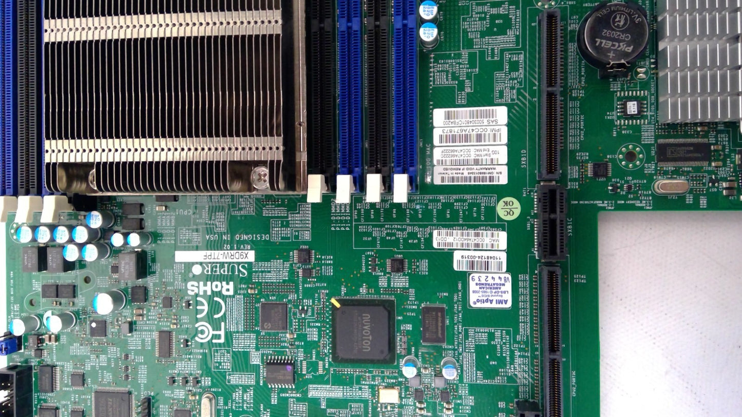 SuperMicro X9DRW-7TPF Dual Xeon LGA2011 2x E5-2650V2 CPU Server Motherboard