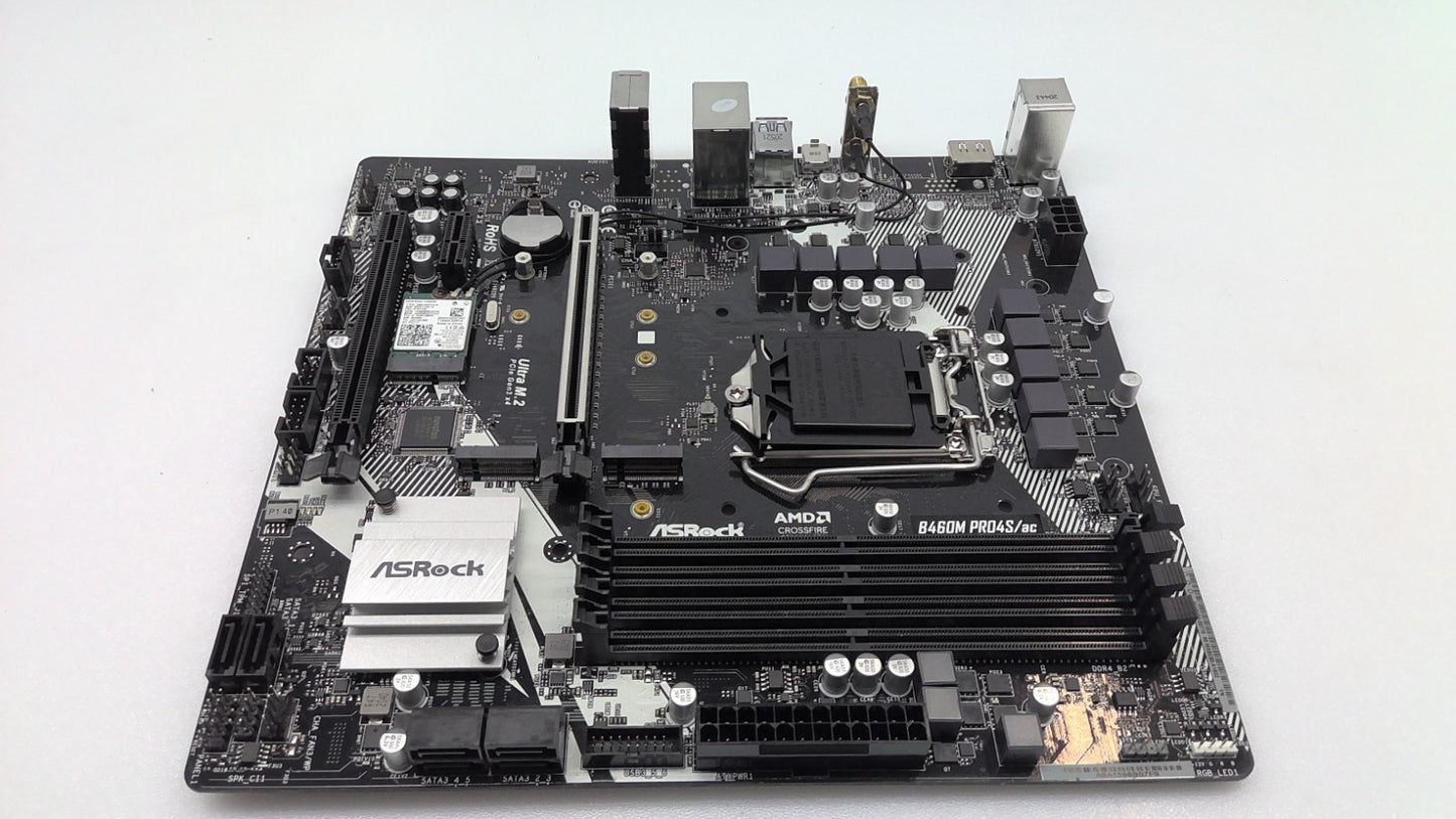 ASRock B460M PRO4S/ac Motherboard LGA1200 DDR4 Micro ATX
