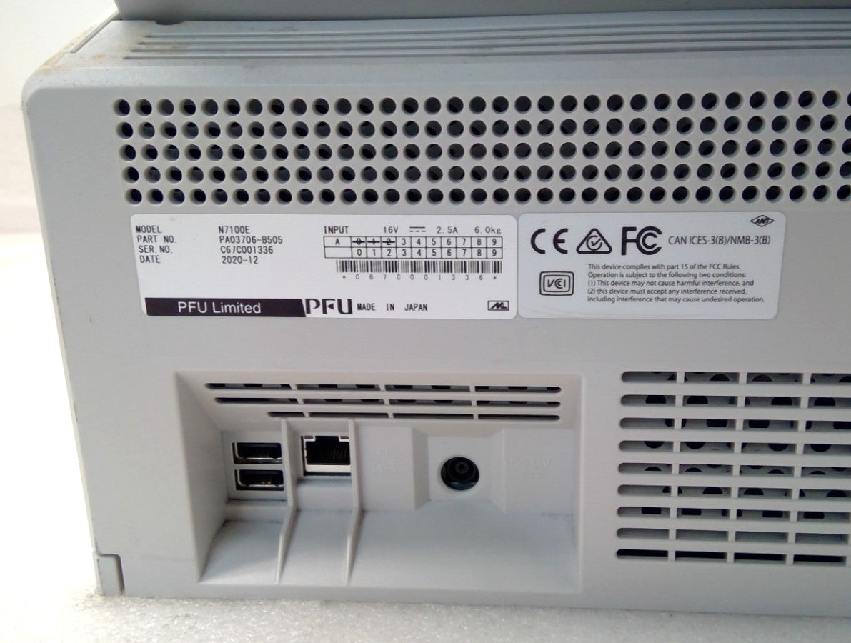 Fujitsu N7100E Touchscreen WIFI Network document scanner/NO Power Adapter