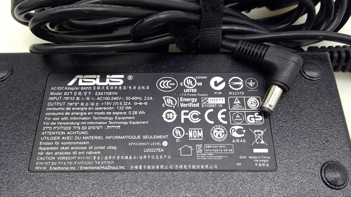 Genuine ASUS EXA1106YH 120W Laptop AC Adapter 19V 6.32A 5.5x2.5mm