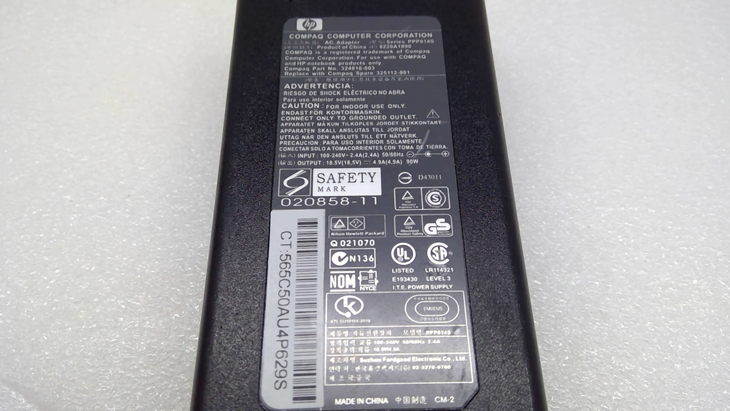 Genuine HP Compaq PPP014S 324816-003 325112-001 90W 18.5V 4.9A AC Adapter