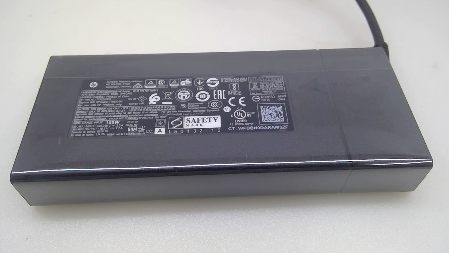Genuine HP 150W 19.5V 7.7A AC Adapter Charger ZBook OMEN TPN-DA03 776620-001