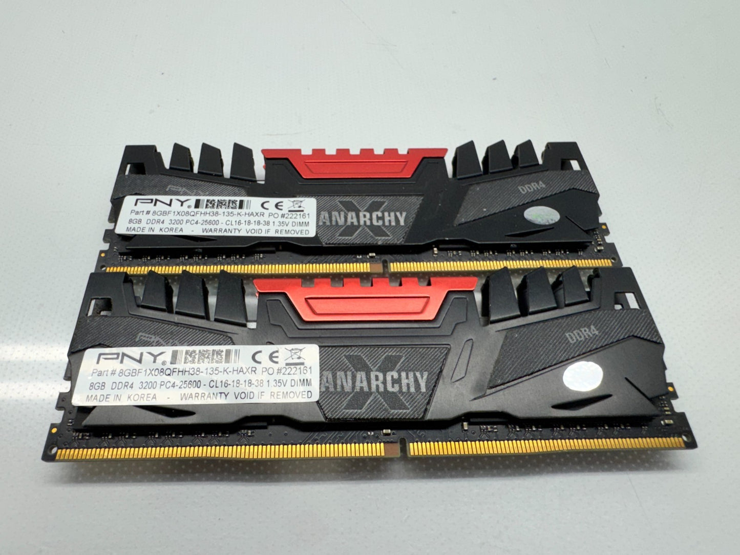 PNY ANARCHY X 16GB ( 8GB x2 ) DDR4 Dram 3200MHz PC4-25600 Desktop memory