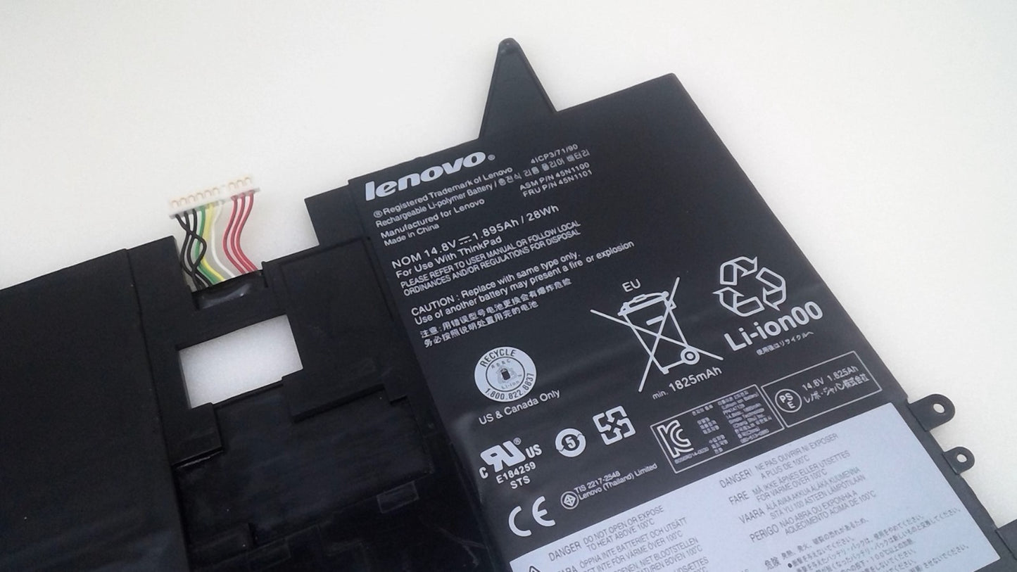 Genuine Lenovo 45N1100/45N1101 Battery 14.8V 28Wh for ThinkPad 4-Cell