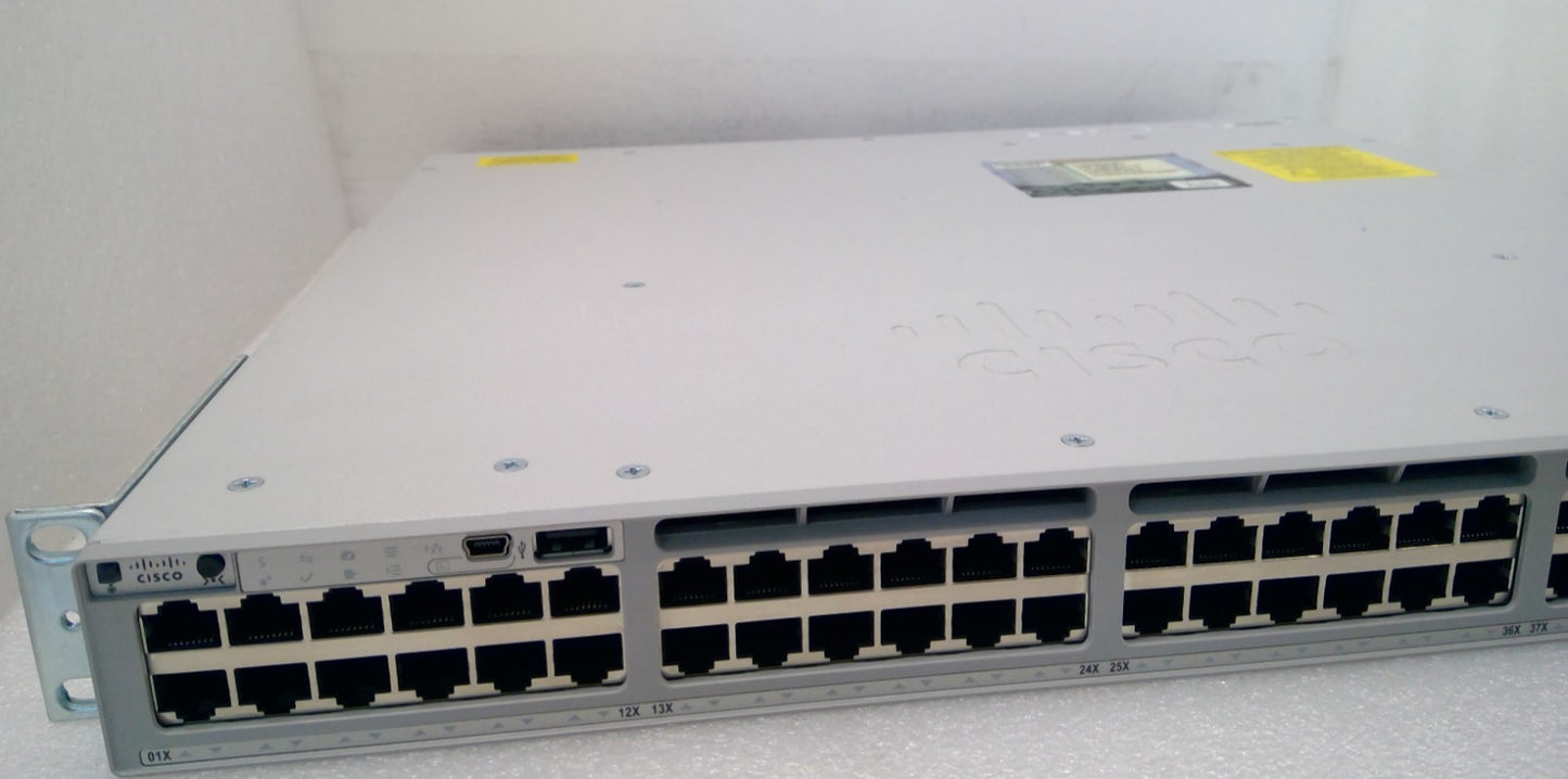 Cisco C9300-48P-A 48-Port PoE+ Ethernet Network Switch W/MODULE W/PSU *READ*