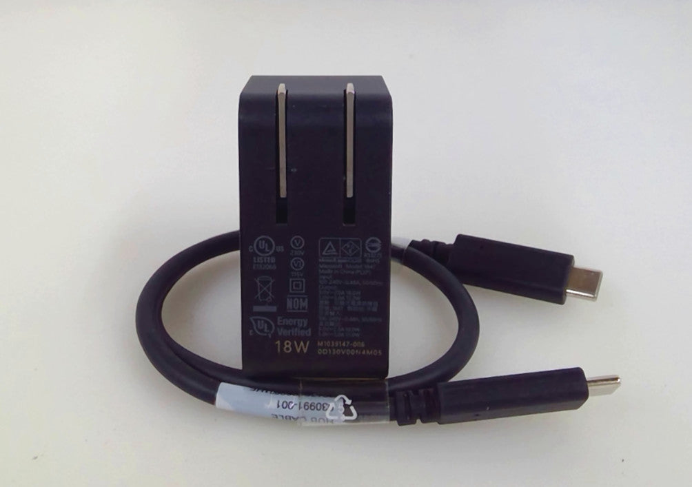 Genuine Microsoft 1847 18W USB-C Power Adapter Charger w/ USB-C Cable OEM