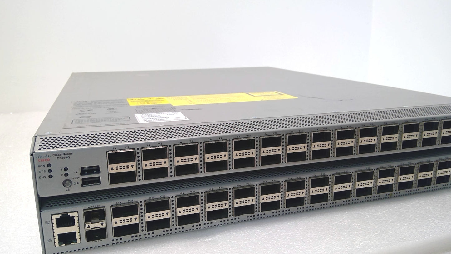 Cisco N3K-C3264Q Nexus 3264Q 64x 40Gb QSFP+ Switch, Dual AC PSU + Fans