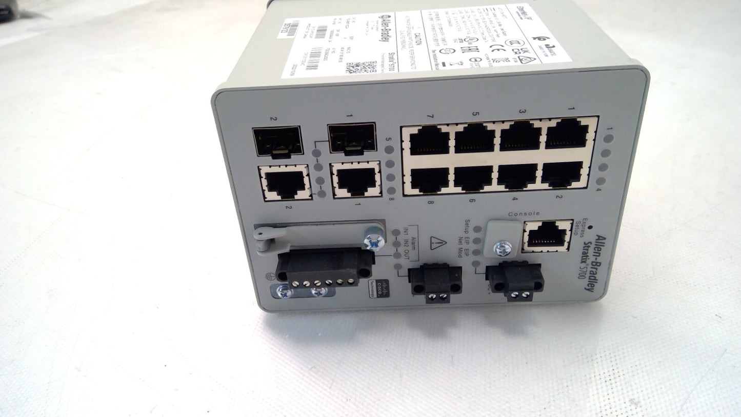 Allen-Bradley 1783-BMS10CGA  Stratix 5700 Managed Switch SFP 10X RJ45 Cisco Tech