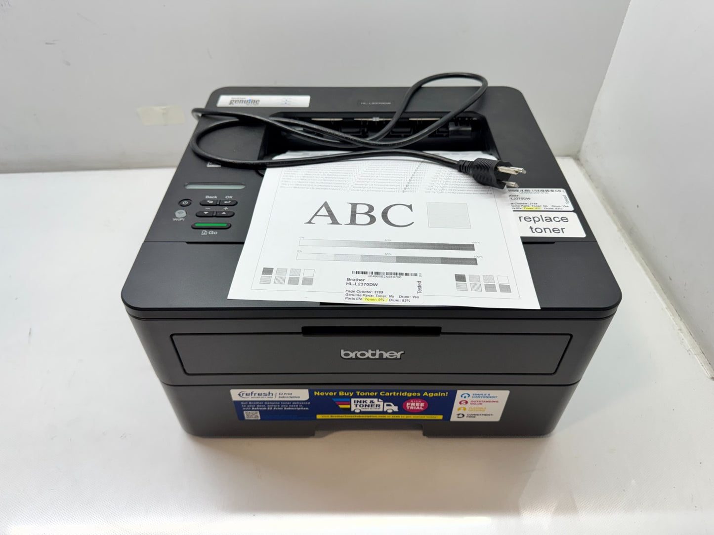Brother HL-L2370DW Monochrome Compact Wireless Laser Printer non-Genuine *READ*
