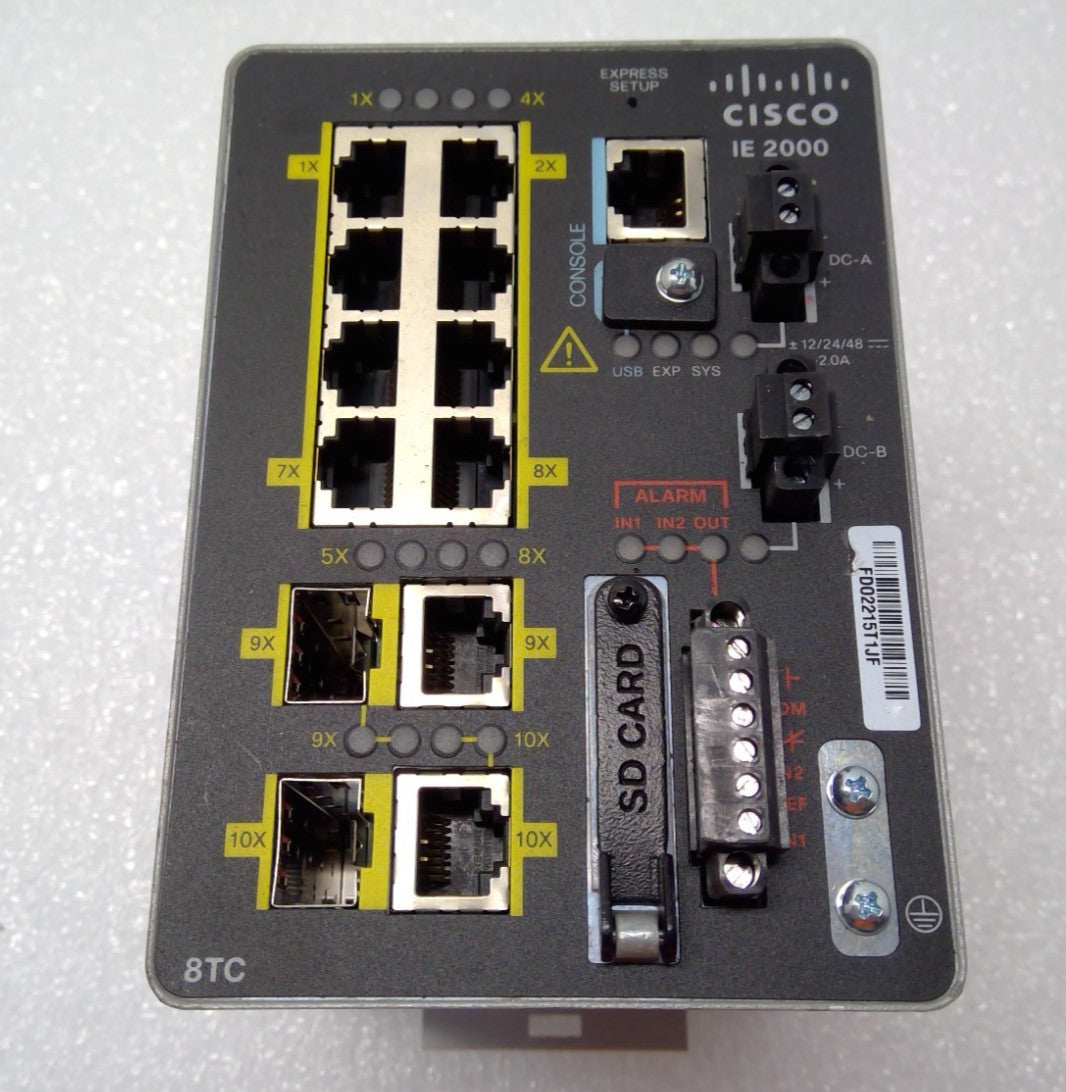 Cisco IE-2000-8TC-B V01 8-Port Industrial Ethernet Switch
