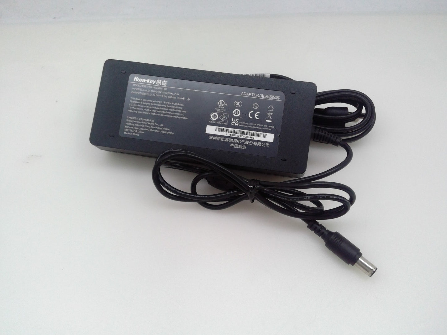 Genuine HuntKey 24V 7.5A AC Adapter for Jackery Explorer PTB101 Portable Station