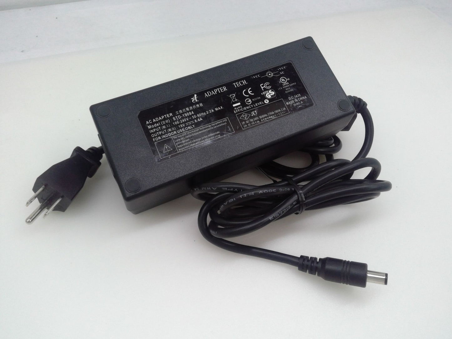 Genuine ADAPTER TECH 19V 8.4A Power Supply AC Adapter STD-19084 7.4*5.0mm