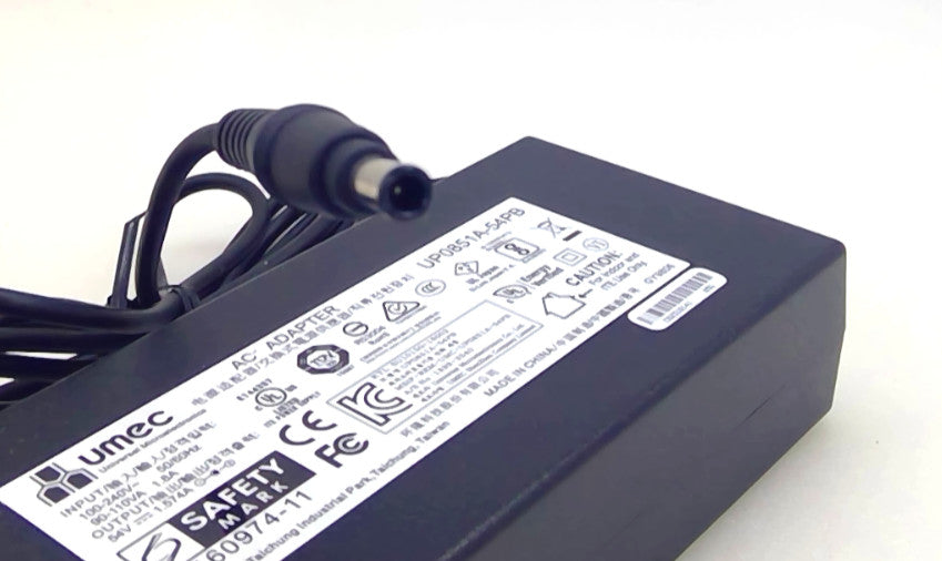 Genuine UMEC UP0851A-54PB 54V 1.574A 85W AC Adapter 5.0x3.5mm Pin w/ Cord